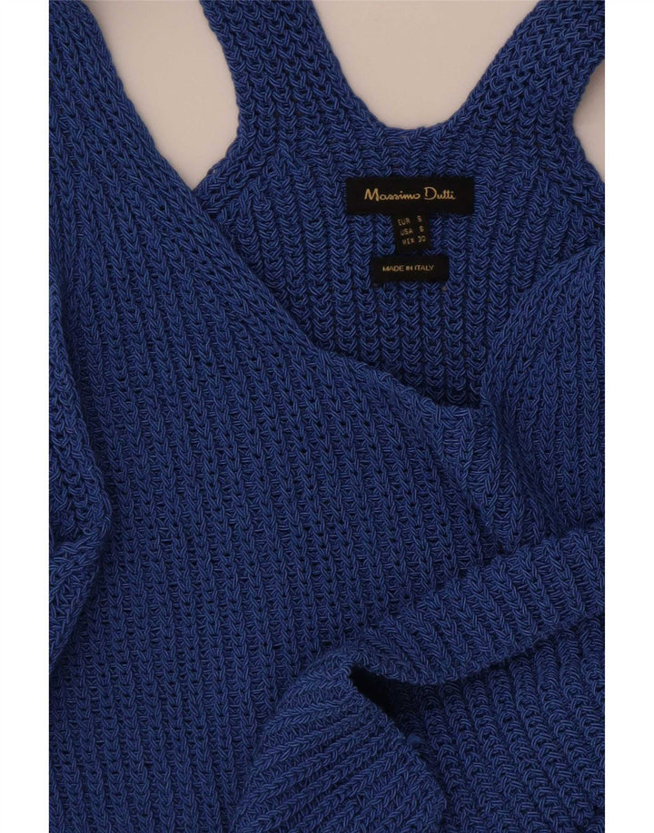 Massimo Dutti Damen Weste Tank Top UK 10 Small Blau