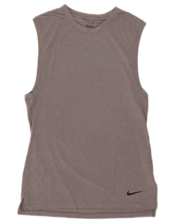 Nike Damen Dri Fit Weste Top UK 10 Small Grau Polyester