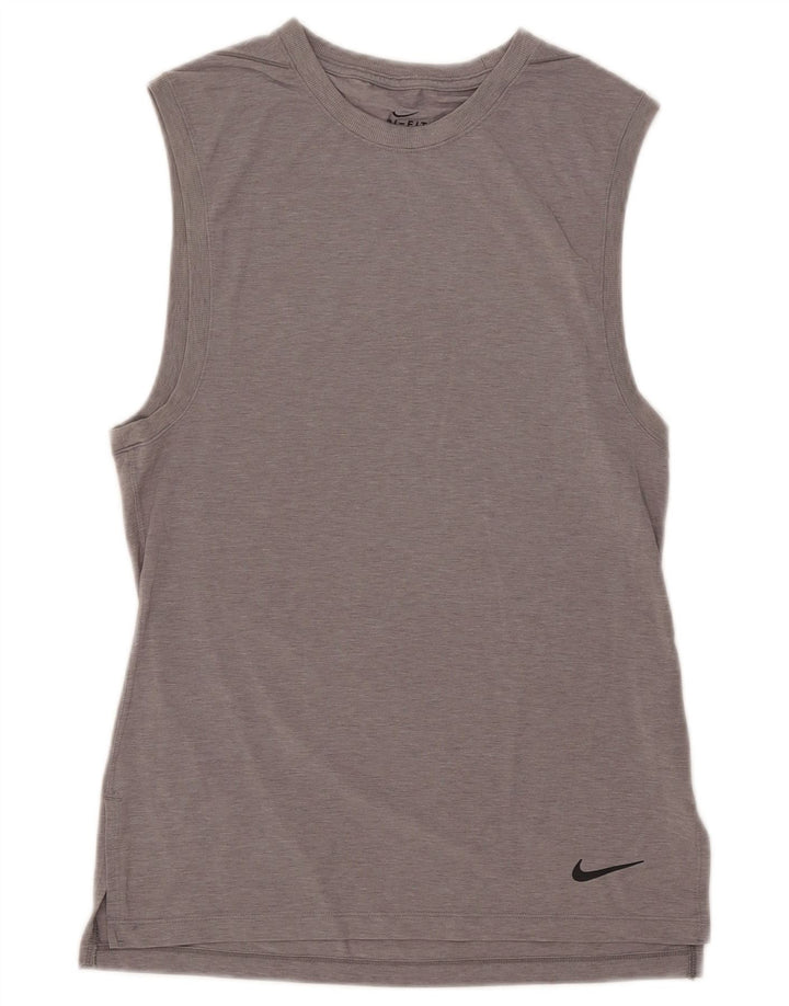 Nike Damen Dri Fit Weste Top UK 10 Small Grau Polyester