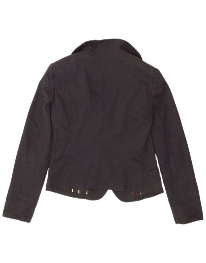 Armani Jeans Damen Crop 1 Button Blazer Jacke US 10 Large Marineblau