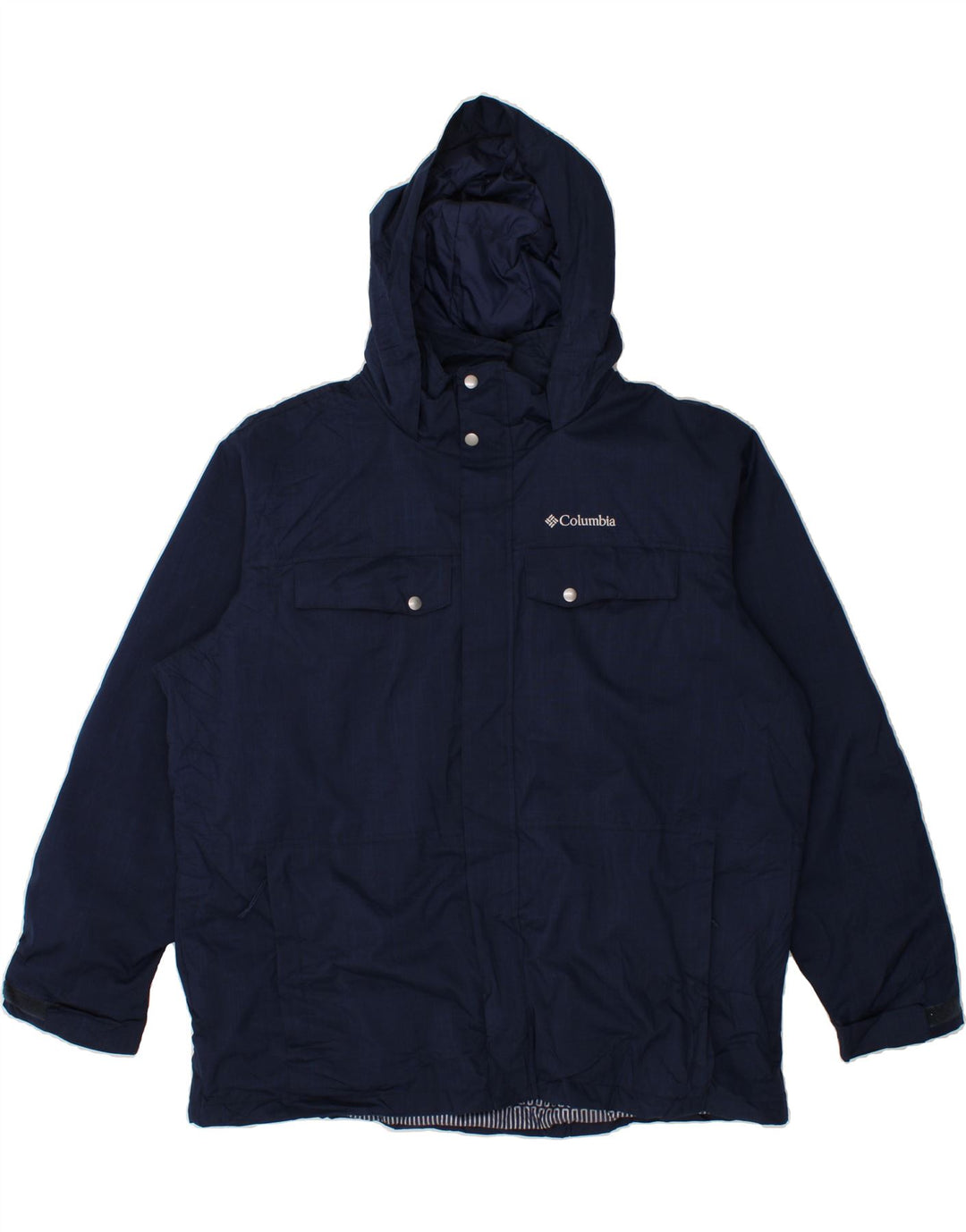 COLUMBIA Herren-Windbreakerjacke mit Kapuze, UK 44 2XL, Marineblau, Polyester