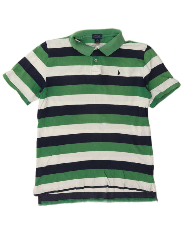 Polo Ralph Lauren Rugby-Shirt für Jungen, 15–16 Jahre, XL, grün gestreift, Baumwolle