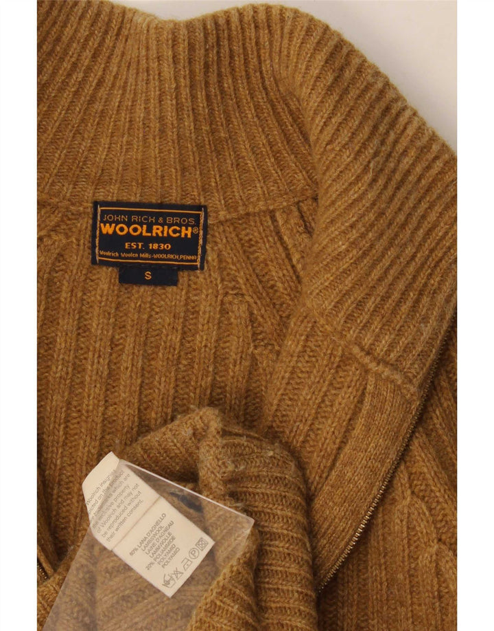Woolrich Herren-Strickjacke, kleine braune Wolle