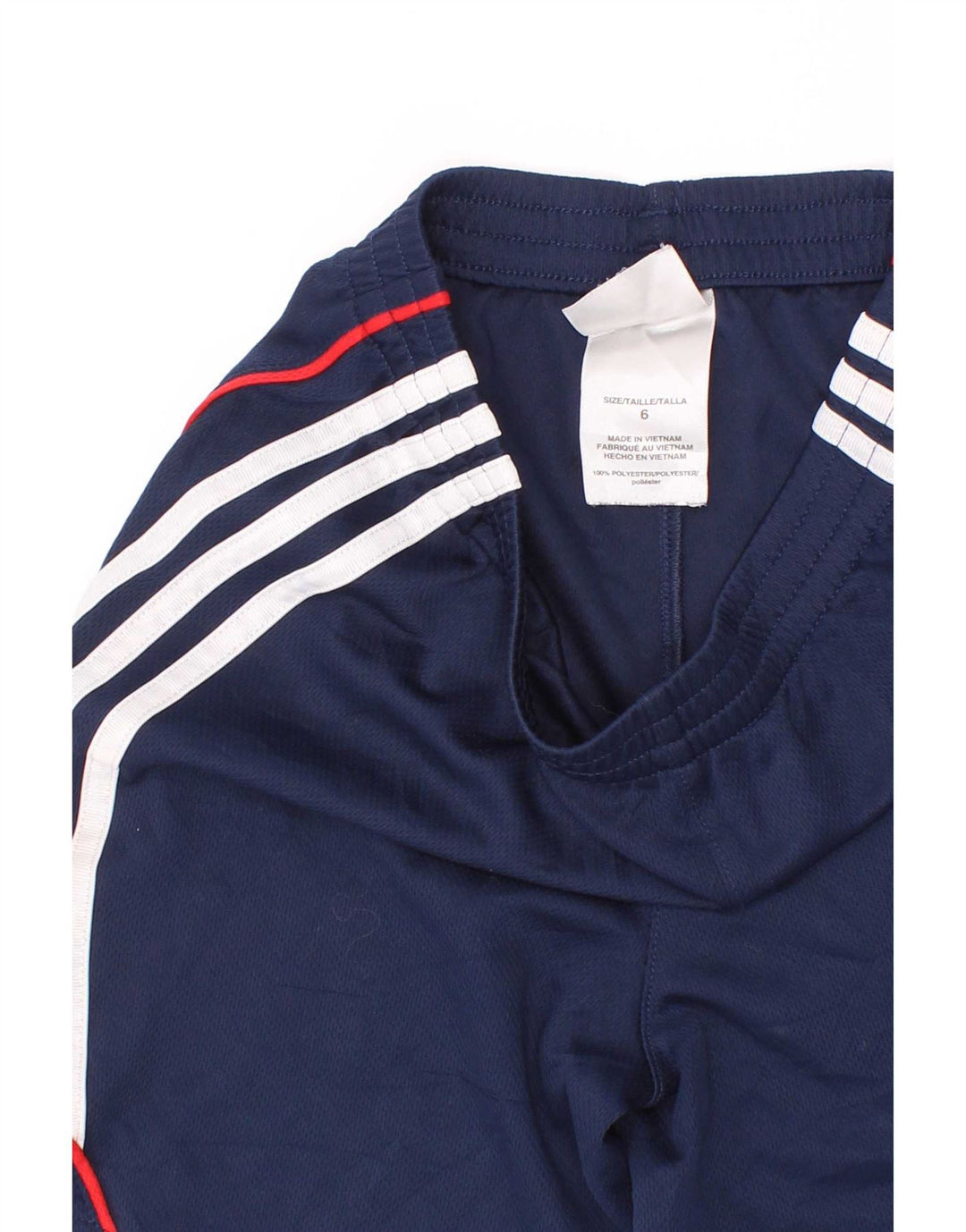 Adidas Sportshorts für Jungen, 5–6 Jahre, marineblaues Farbblock-Polyester