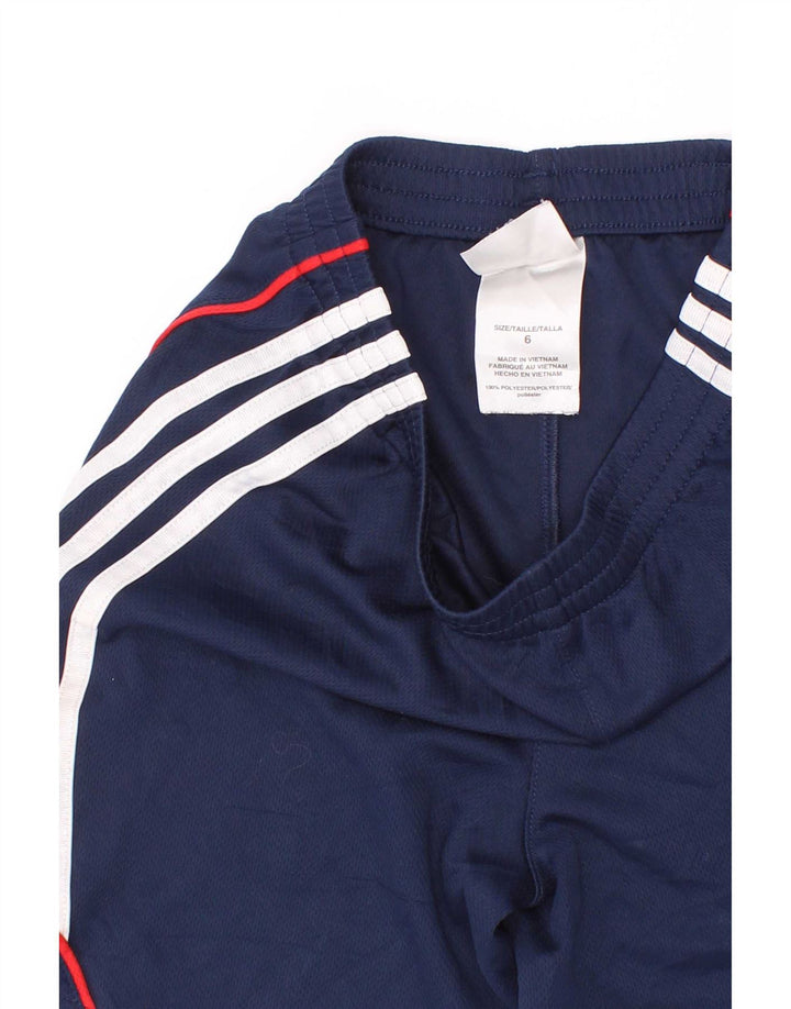 Adidas Sportshorts für Jungen, 5–6 Jahre, marineblaues Farbblock-Polyester