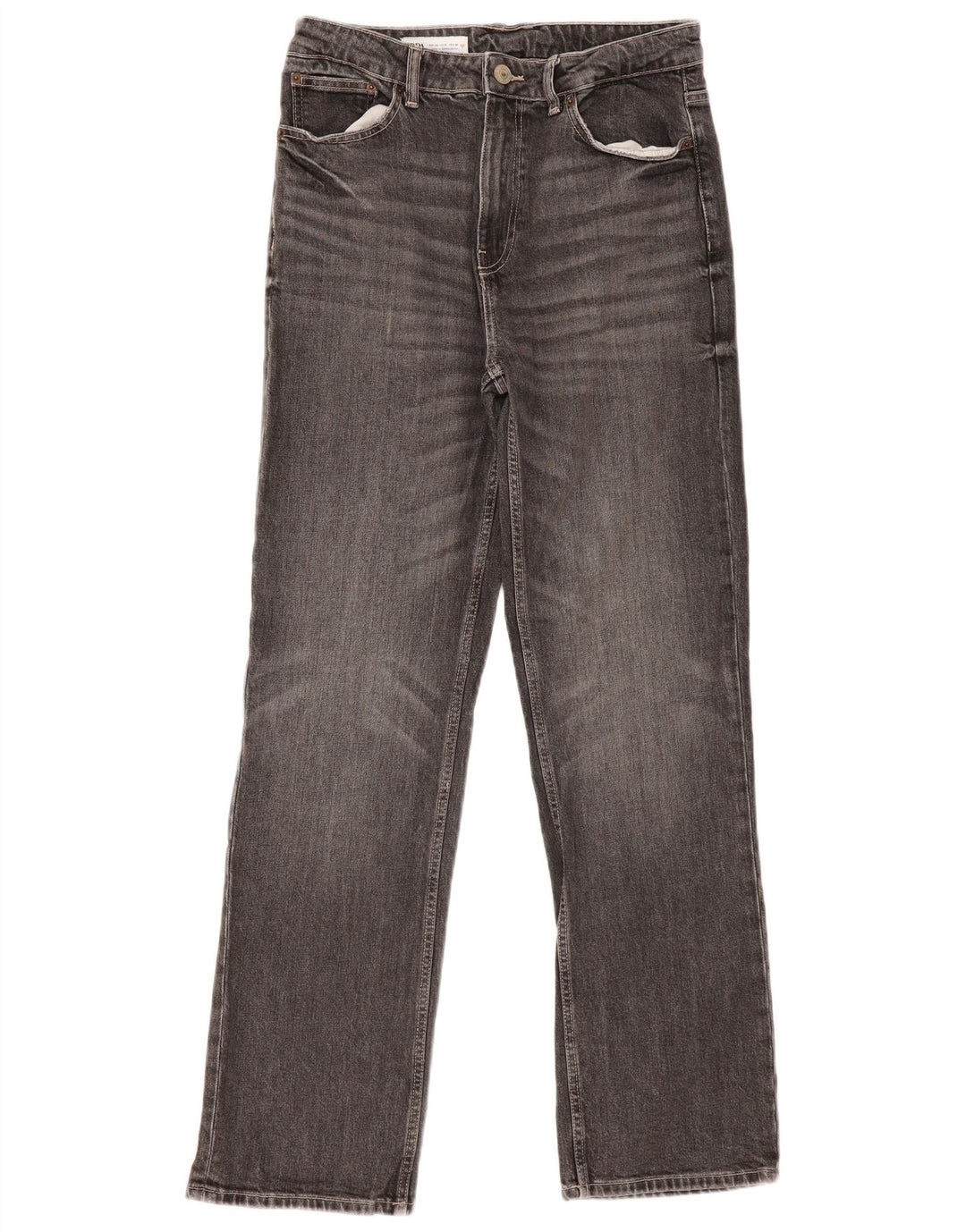 Zara Herren Straight Jeans EU 40 Medium W30 L32 Graue Baumwolle