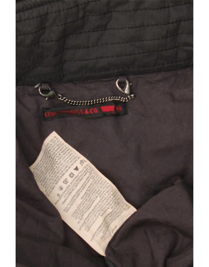Levi's Herren-Mantel mit Kapuze, gepolstert, UK 42, XL, Schwarz, Polyester
