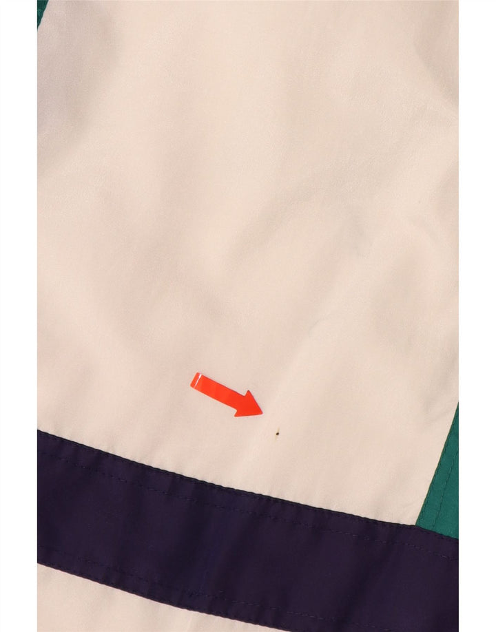 COSMOS Herren-Trainingsanzug-Top-Jacke, UK 16, Größe L, Weiß, Farbblock