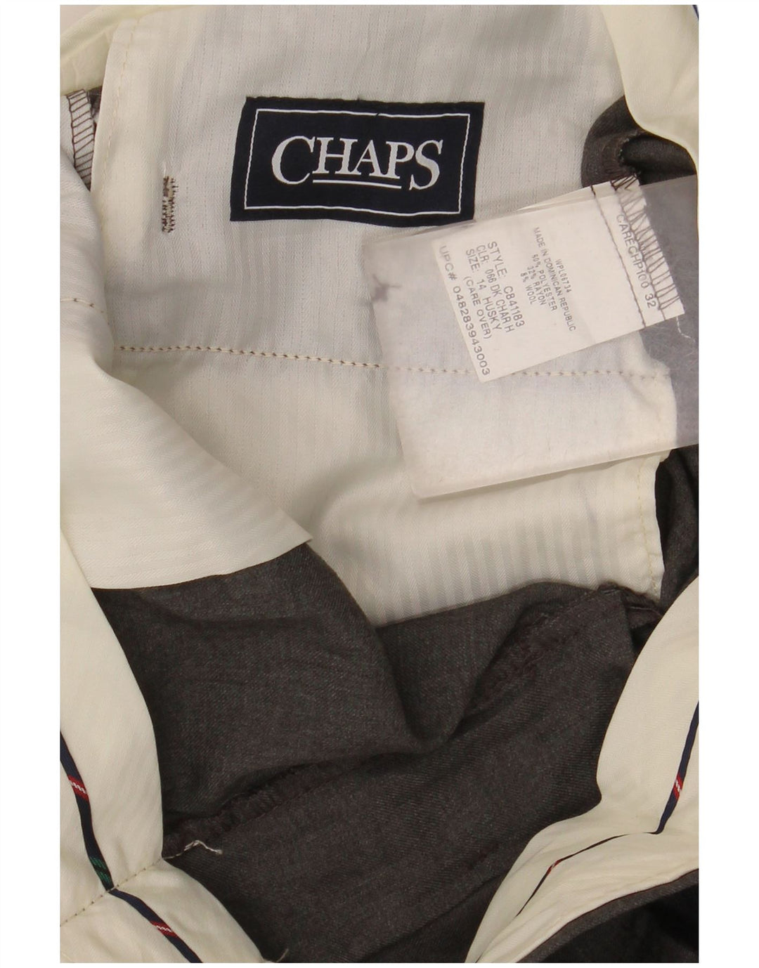 Chaps Jungen Husky Straight Chino Hose 13–14 Jahre W30 L28 Grau Polyester