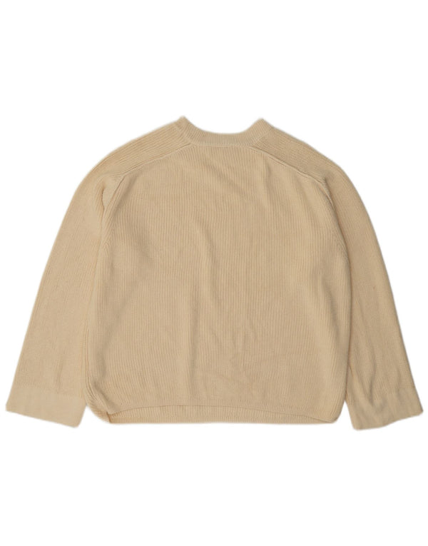 Tommy Hilfiger Damen-Pullover mit Rundhalsausschnitt, Gr. 14, Mittel, gebrochenes Weiß