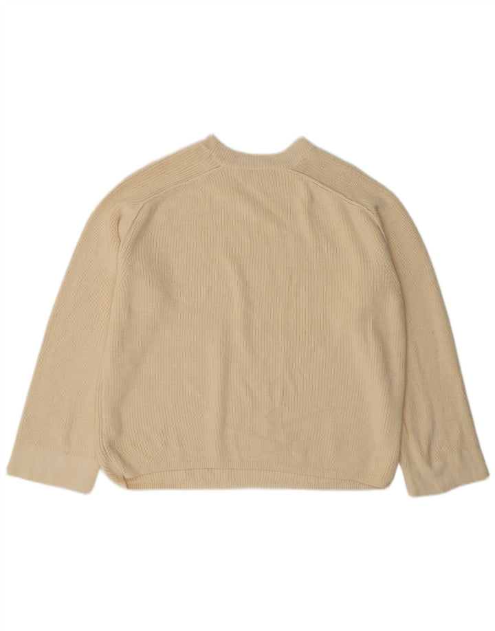 Tommy Hilfiger Damen-Pullover mit Rundhalsausschnitt, Gr. 14, Mittel, gebrochenes Weiß
