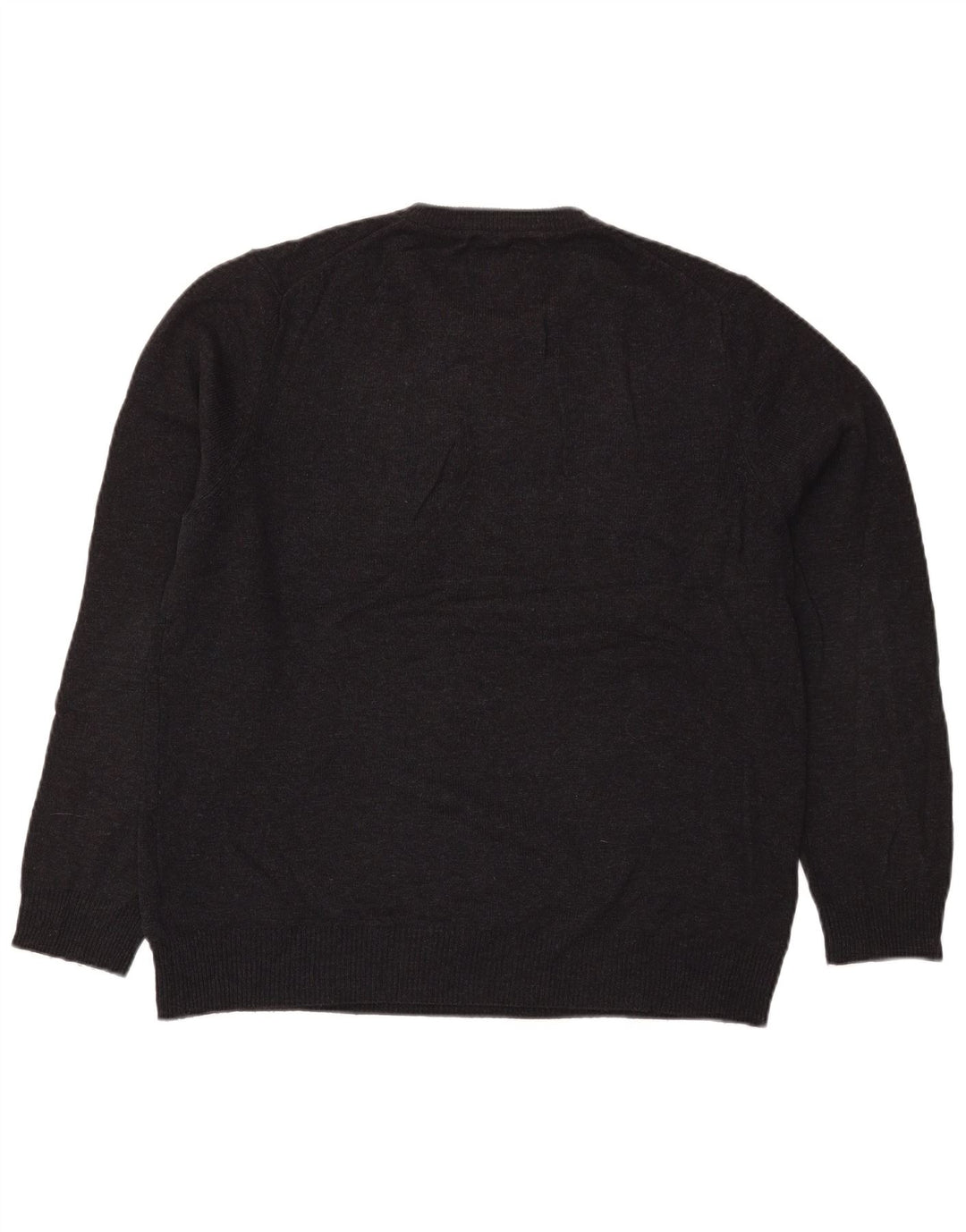 Marks & Spencer Herren-Pullover mit Rundhalsausschnitt, Größe L, schwarze Wolle