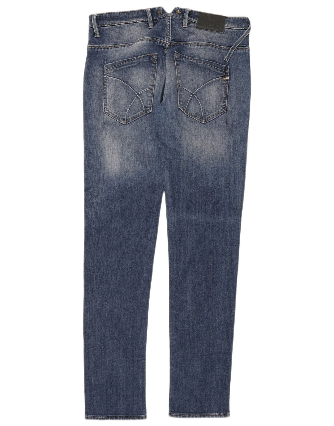Gas Damen Slim Jeans W26 L30 Blaue Baumwolle