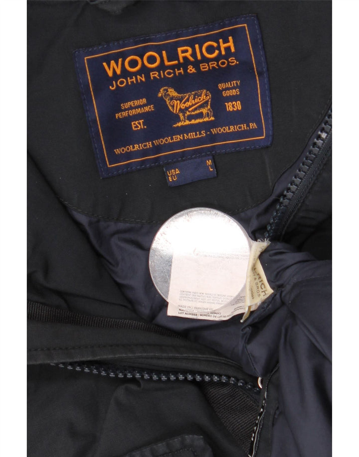 WOOLRICH Herren-Parka mit Kapuze, UK 40, Größe L, marineblau, Baumwolle