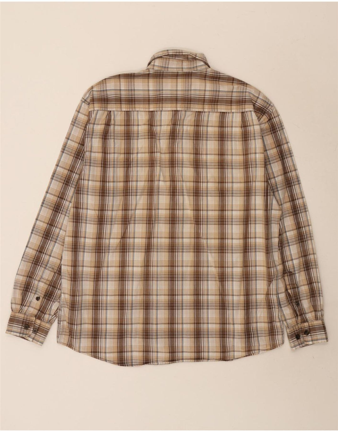 Wrangler Herrenhemd, groß, beige, kariert, Baumwolle
