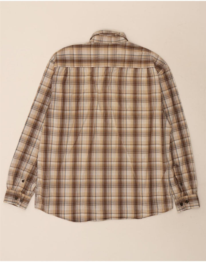 Wrangler Herrenhemd, groß, beige, kariert, Baumwolle