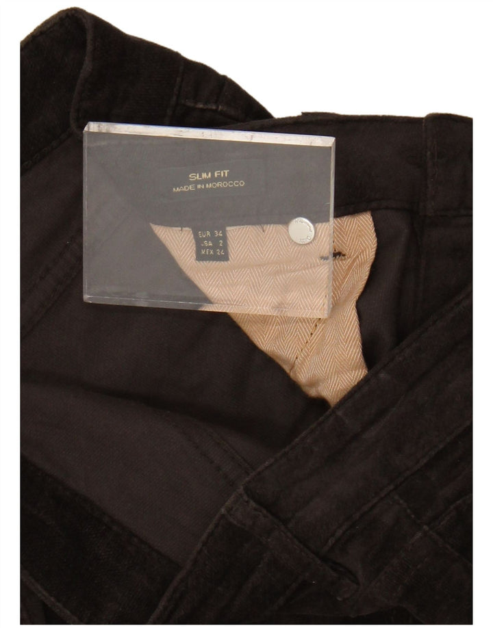 MASSIMO DUTTI Damen Samt-Freizeithose EU 34 2XS W24 L30 Braun