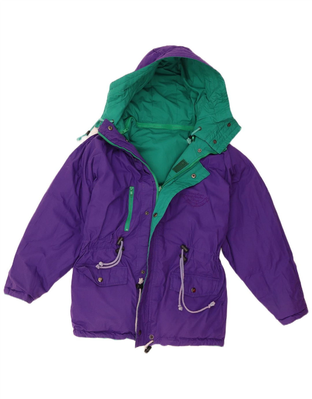 Brugi Wende-Jacke mit Kapuze für Jungen, 13–14 Jahre, lila, Polyester