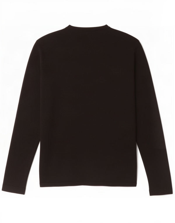Zara Mens Top Long Sleeve Medium Black Viscose