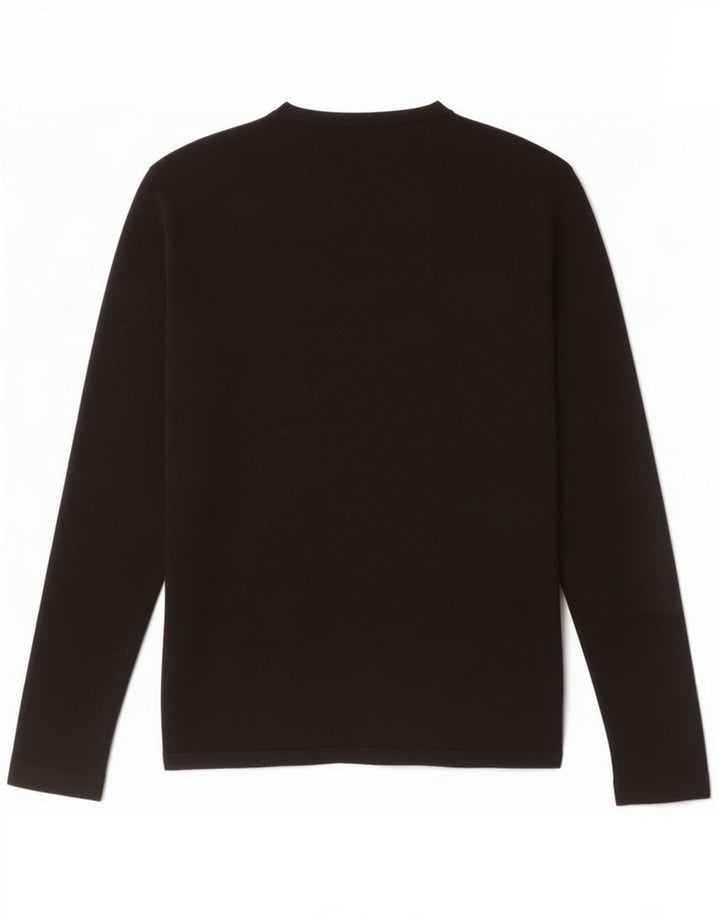 Zara Herren Top Langarm Medium Schwarz Viskose