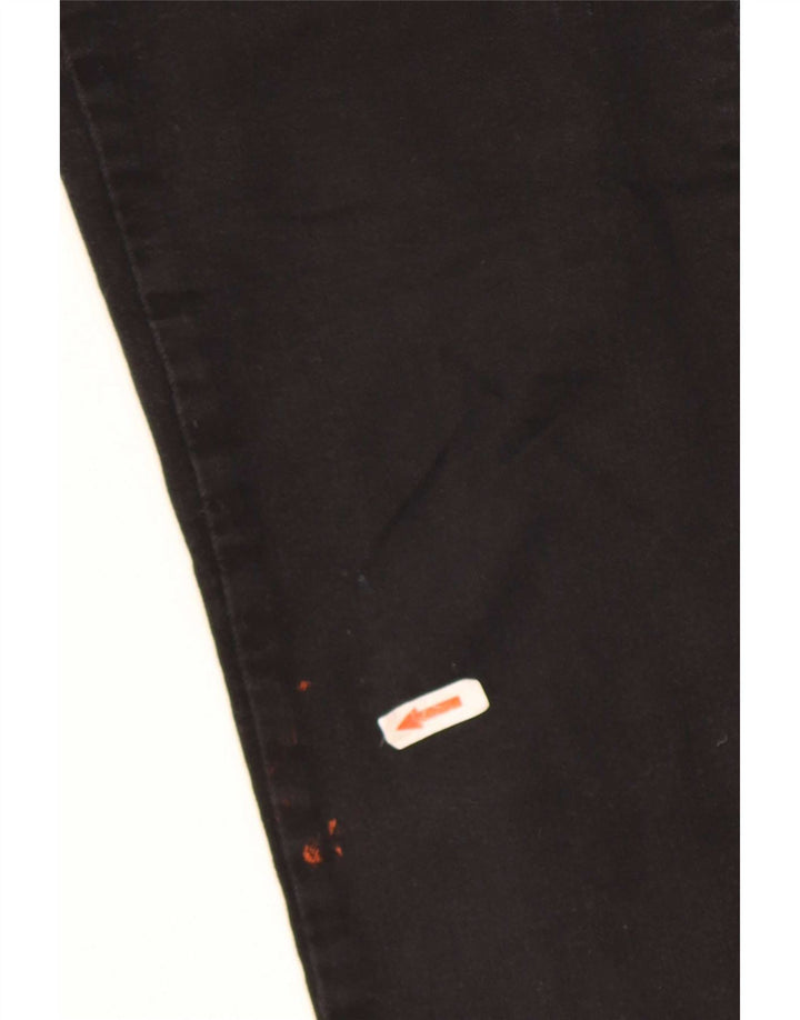 Levi's Damen 712 Slim Jeans W31 L30 Schwarze Baumwolle