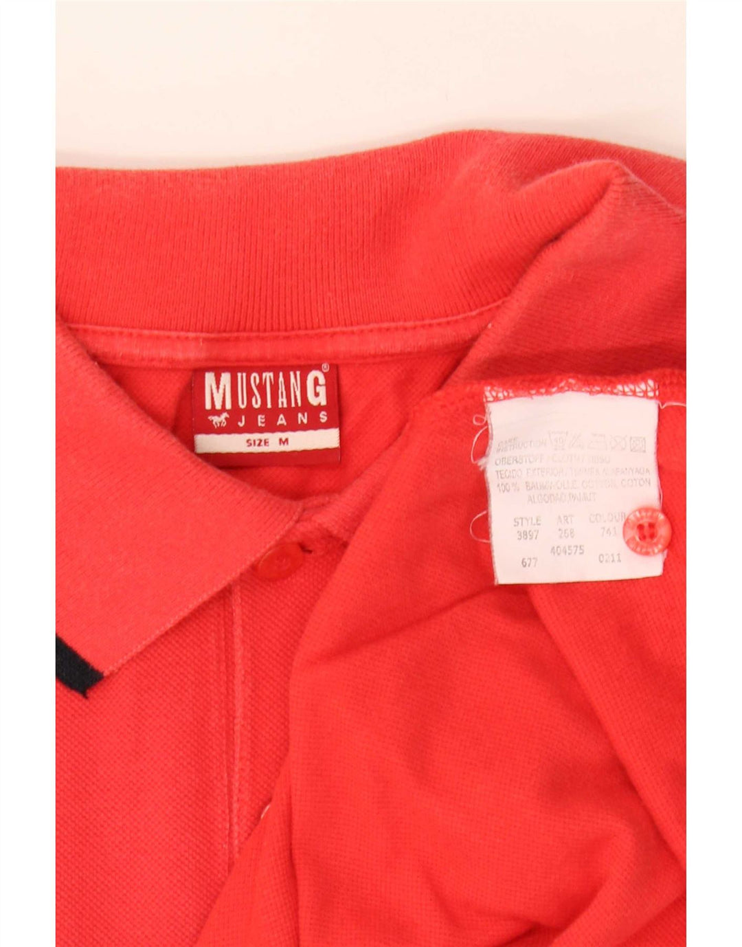 Mustang Herren-Poloshirt aus mittelroter Baumwolle
