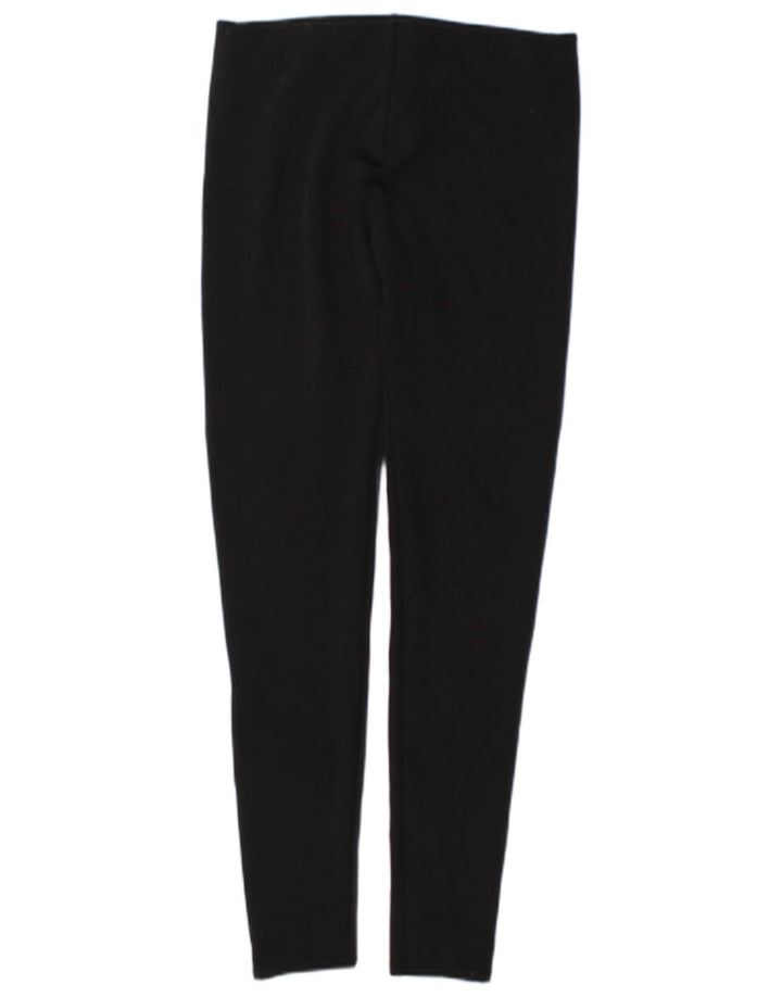 Zara Damen Leggings UK 14 Large Schwarz Polyester