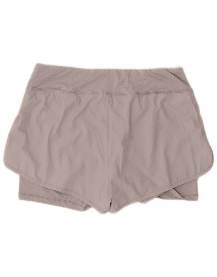 Reebok Damen Sportshorts UK 16 Large Grau Polyester