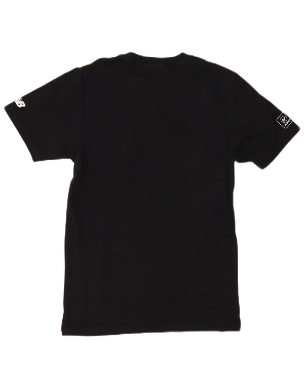 New Balance Herren London Graphic T-Shirt Top Small Schwarz Baumwolle