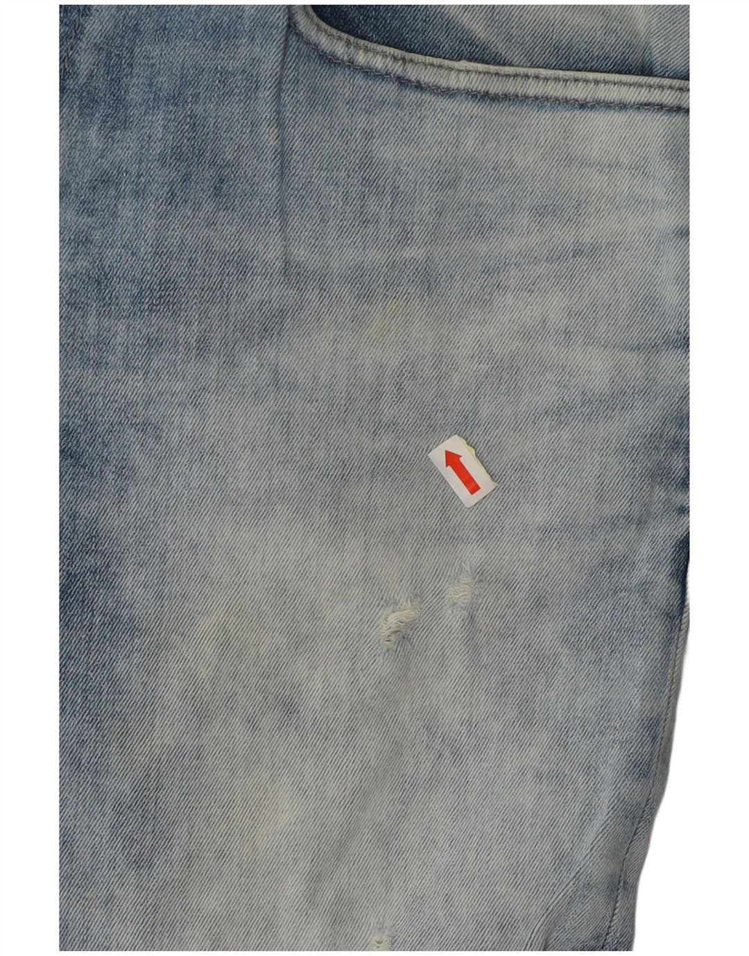 CALVIN KLEIN Herren Distressed Skinny Jeans 33 L32 Blaue Baumwolle