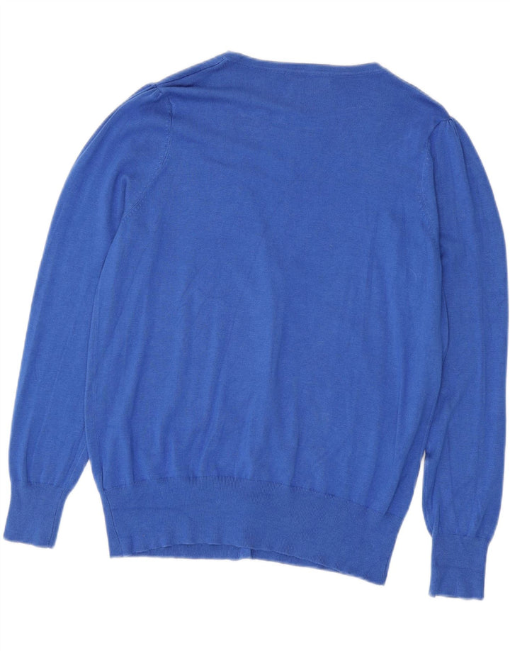 MARKS & SPENCER Womens Cardigan Sweater UK 18 XL Blue Viscose