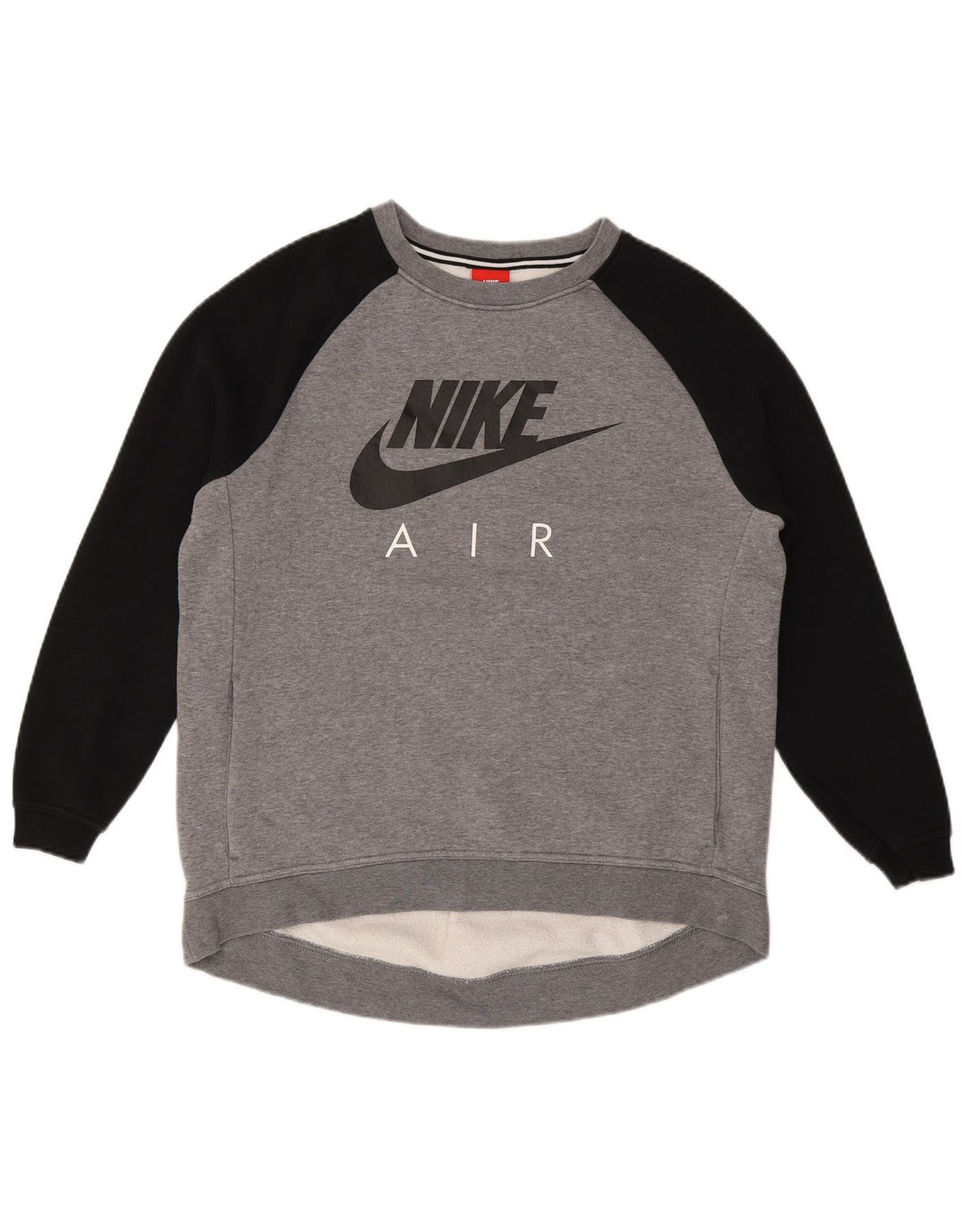 Nike Herren-Sweatshirt mit Grafik, groß, Grau, Farbblock