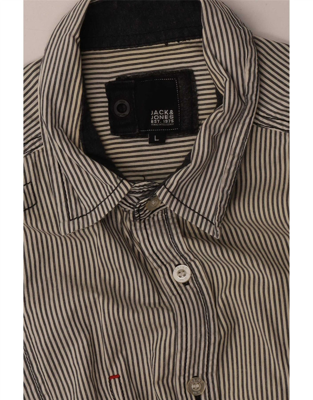 Jack & Jones Herrenhemd, groß, marineblau gestreift