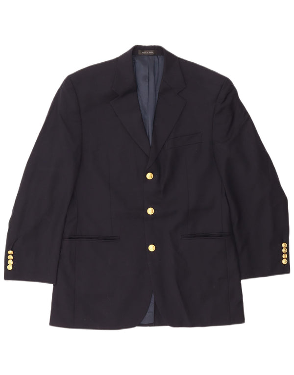 Ralph Lauren Herren-Blazer mit 3 Knöpfen, Größe S, Marineblau, Wolle, UK 38