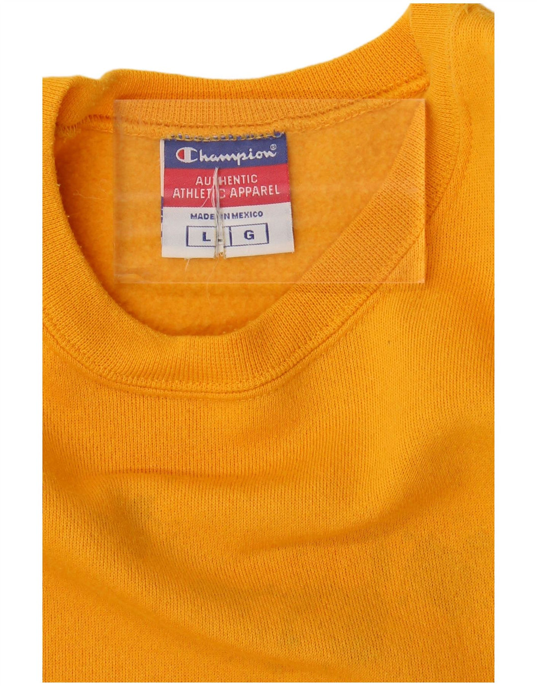 CHAMPION Herren-Sweatshirt-Pullover, große gelbe Baumwolle