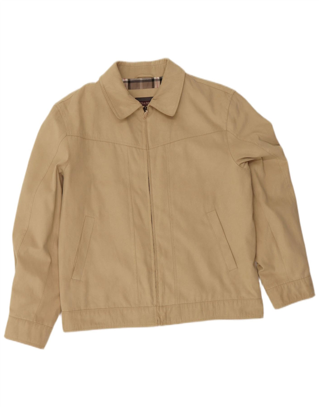 PORTO DI PANAMA Herren Bomberjacke IT 50 Large Beige Polyester
