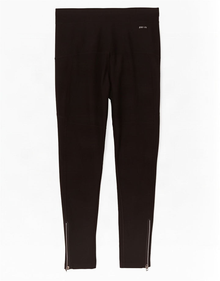 Nike Damen Dri Fit Leggings UK 12 Medium Schwarz Polyester