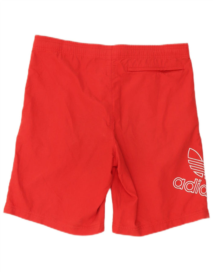 Adidas Herren Graphic Casual Shorts Small W29 Rote Baumwolle