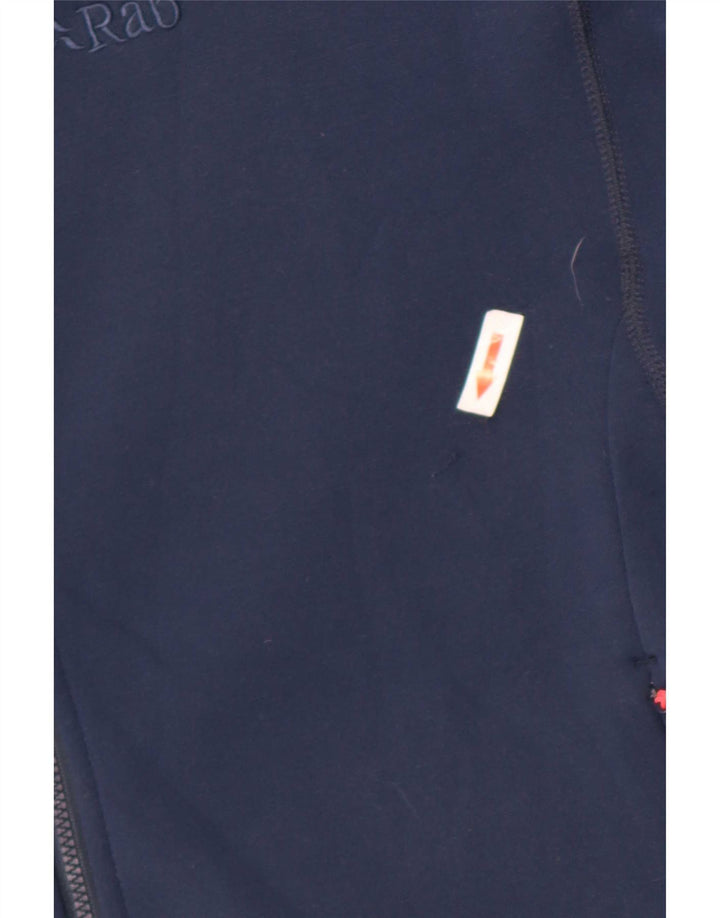 Rab Womens Zip Hoodie Pullover UK 16 Large Marineblau Polyester