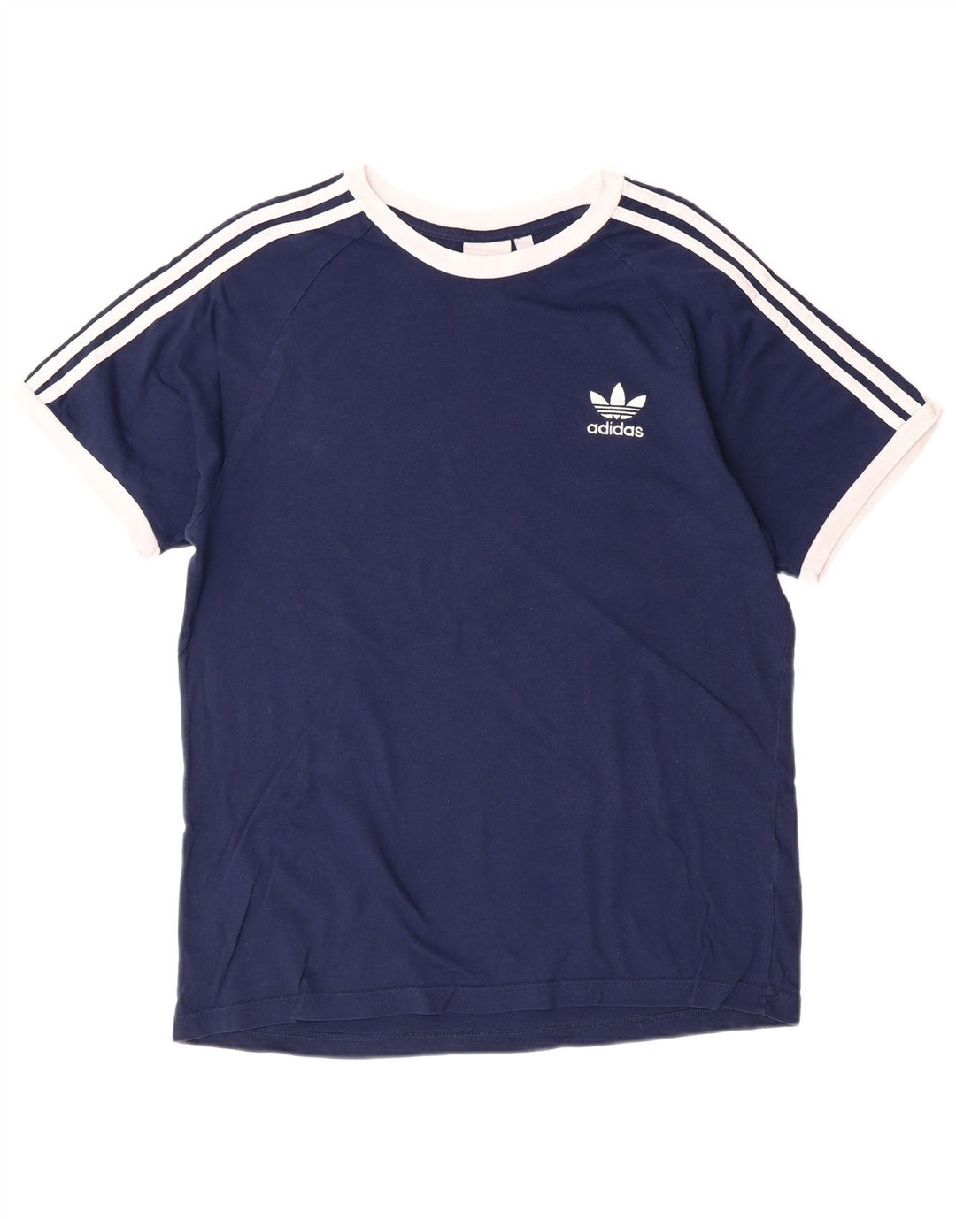 ADIDAS Herren T-Shirt Top Large Marineblau Baumwolle