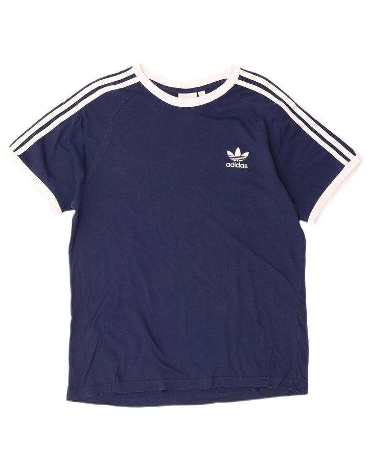 ADIDAS Herren T-Shirt Top Large Marineblau Baumwolle