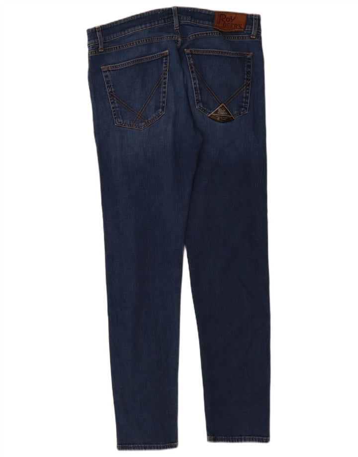 Roy Rogers Damen Candiani Slim Jeans W38 L32 Blaue Baumwolle
