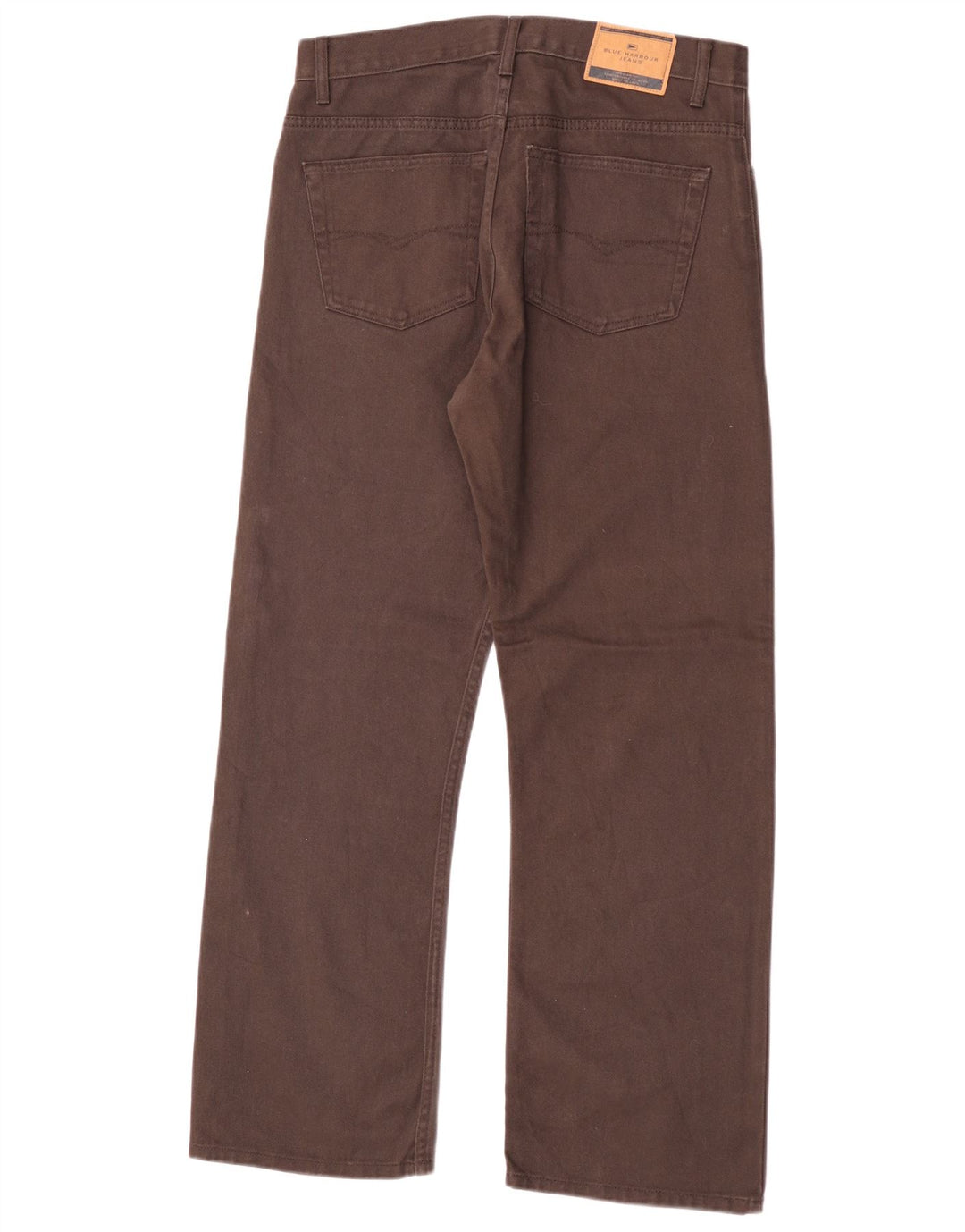 Marks & Spencer Herren Blue Harbor Straight Jeans W32 L29 Braune Baumwolle