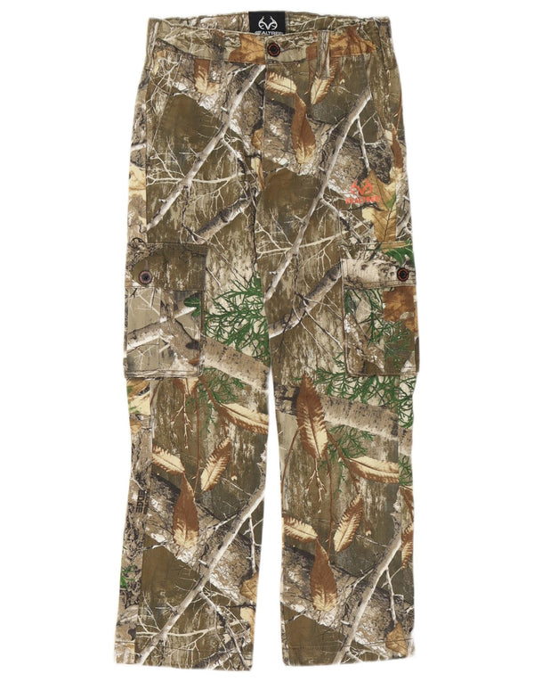 Realtree Cargo-Hose für Jungen, 10–11 Jahre, Größe L, W26, L25, Khaki-Tarnung