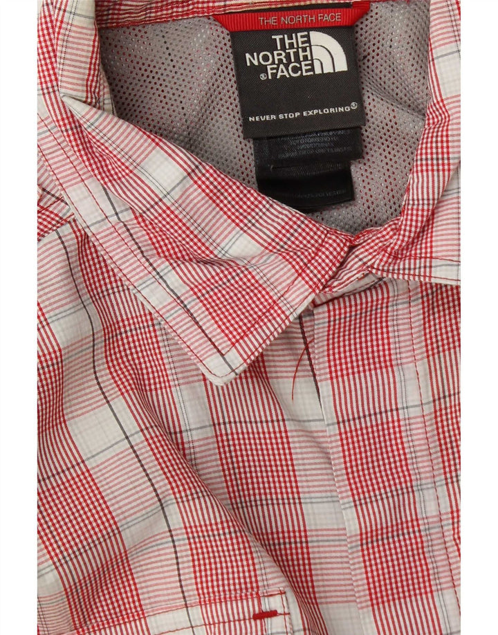 The North Face Herren-Hemd, klein, rot kariert, Nylon