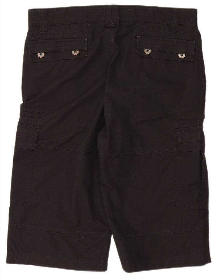 VINTAGE Mens Cargo Shorts W38 XL Black Cotton