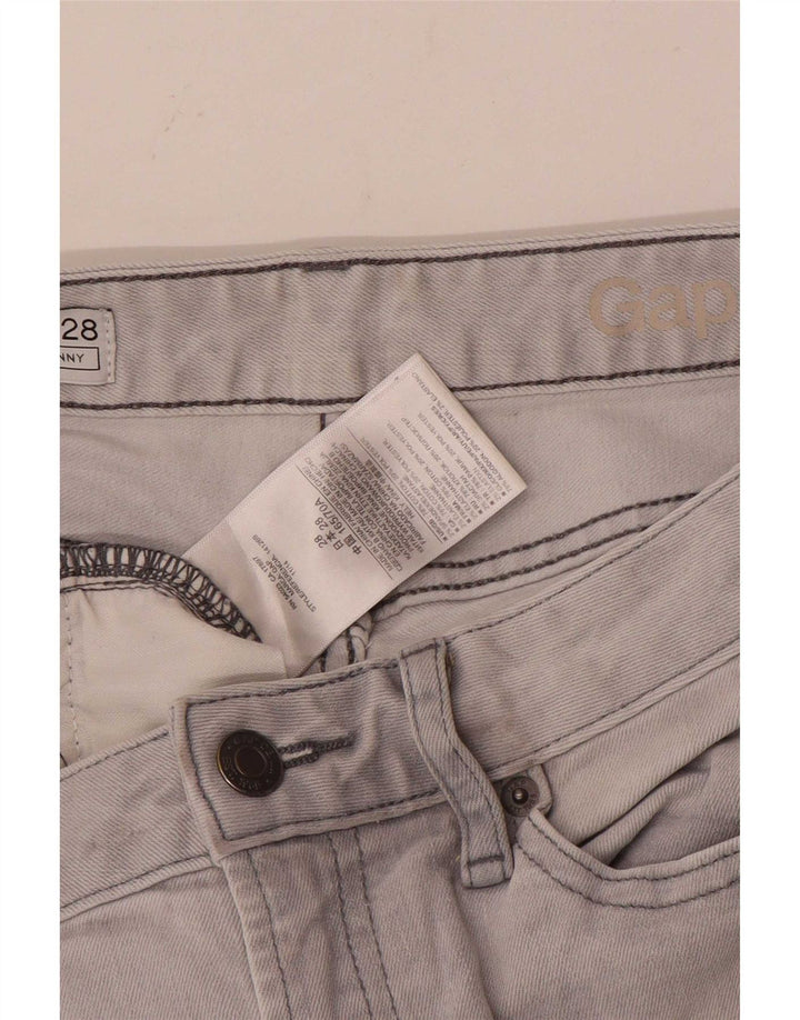 Gap Damen Skinny Jeans W28 L28 Graue Baumwolle