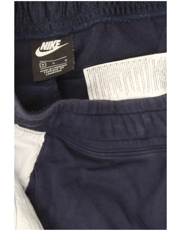 Nike Herren-Sportshorts, mittelgroß, marineblau, Colourblock-Baumwolle
