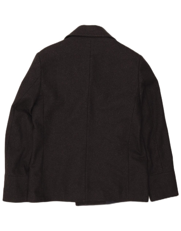 Sisley Herren Pea Coat IT 50 Große schwarze Wolle