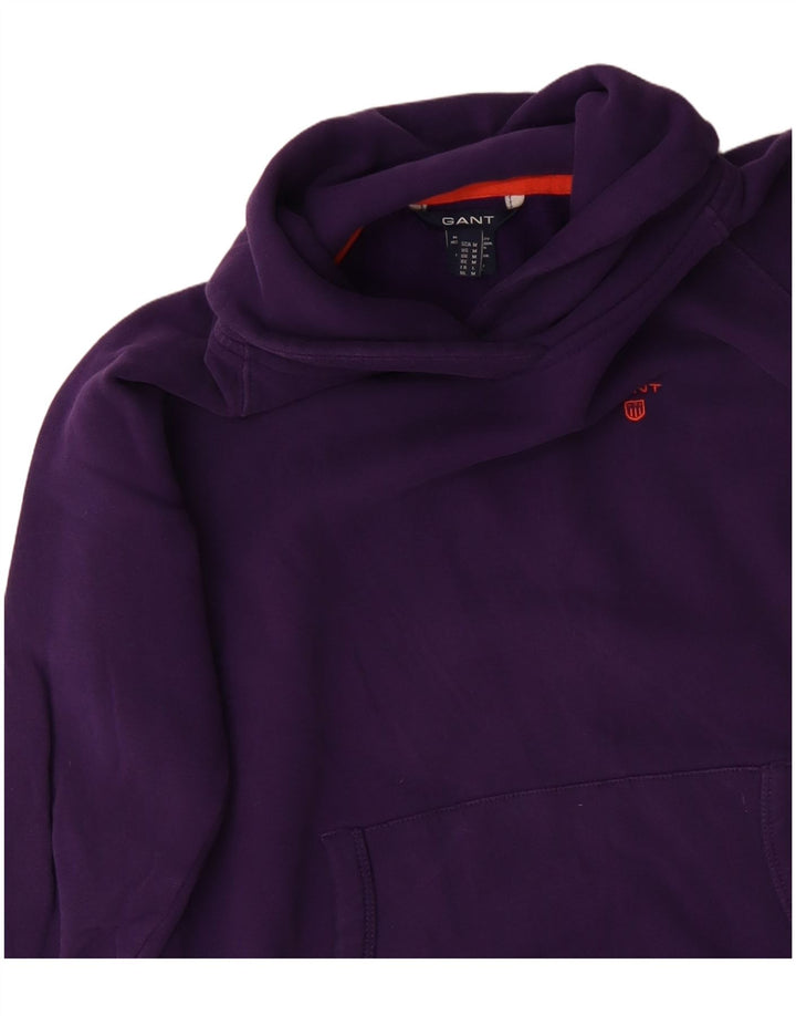 GANT Damen-Sweatshirt mit Schalkragen, UK 14, mittelviolette Baumwolle